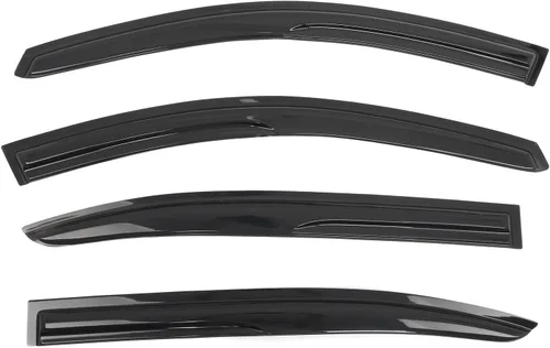 Viseras de ventana compatibles con Honda Accord 8ª generación 2008-2012, juego completo ahumado JDM Stick On de IKON MOTORSPORTS, 2009 2010 2011