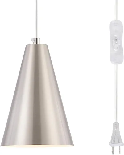 Miniatura 18 de Dijiahua Paquete de 3 lámparas colgantes negras para isla de cocina, pequeños candelabros industriales modernos con pantalla de metal cono, mini