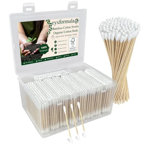 Miniatura 11 de 300 piezas de bastoncillos de algodón para dueños de mascotas, 100 piezas de 15 cm de largo y 200 piezas de bastoncillos de algodón, suministros
