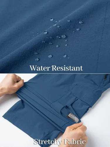 Miniatura 6 de MAGCOMSEN Pantalones cortos de entrenamiento para hombre, de secado rápido, 34, pantalones capri con bolsillos con cremallera, pantalones cortos