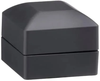 Miniatura 2 de Allure - Paquete de 2 cajas de lujo para aretes con luz LED, elegante estuche de diamantes en forma cuadrada, para propuesta única, compromiso
