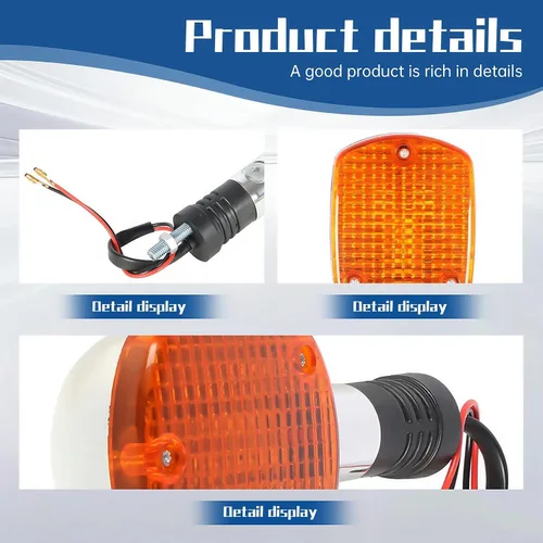 Miniatura 4 de WFLNHB 2 unids motocicleta intermitentes intermitentes luz de repuesto para Honda VTX Steed Magna 250 400 750