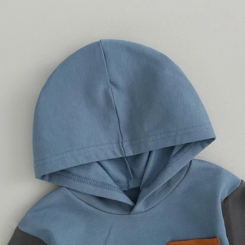 Miniatura 26 de Conjunto de ropa de otoño e invierno para bebé y niño, sudadera larga con capucha y pantalones para niños pequeños, 6, 12, 18, 24 meses, 2T