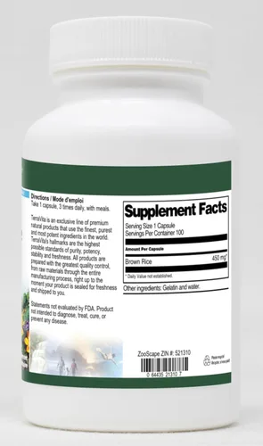 Miniatura 2 de Arroz Integral - 450 mg (100 Cápsulas, ZIN: 521310)