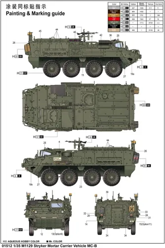 Miniatura 2 de Trumpeter 1/35 M1129 Stryker vehículo portador de mortero (MC-B) con mortero de 4.724 in