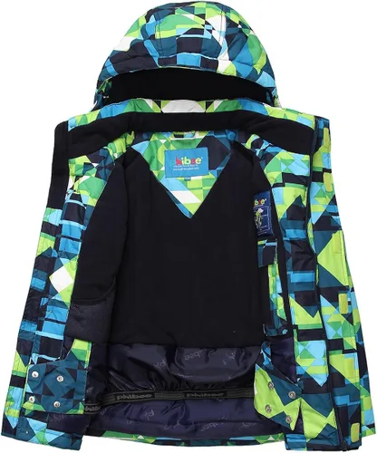 Miniatura 2 de PHIBEE - Chaqueta de esquí para niño grande, impermeable, transpirable.