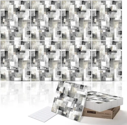 Miniatura 35 de PINWELIFE® Paneles acústicos para pared, paneles absorbentes a prueba de sonido, para el hogar y la oficina, amortiguadores decorativos absorbentes