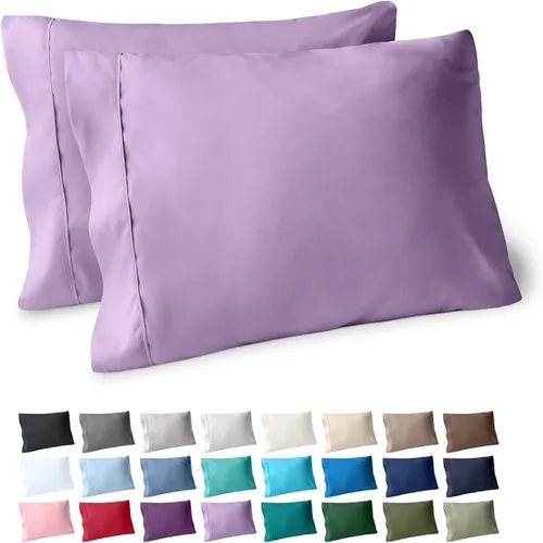 Miniatura 40 de Bare Home Juego de 2 fundas de almohada de microfibra de tamaño estándar, fundas de almohada refrescantes, doble cepillado, fácil cuidado, cierre