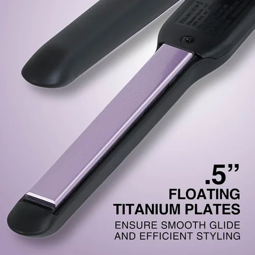 Miniatura 3 de Remington Plancha plana de 1/2 pulgada, alisador de cabello con tecnología antiestática, calentamiento de 15 segundos y apagado automático de 60