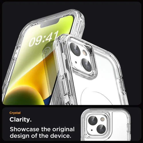 Miniatura 6 de AICase Funda transparente para iPhone 16e/13/iPhone 14, compatible con MagSafe 3 en 1, resistente protección contra caídas, cuerpo completo, a
