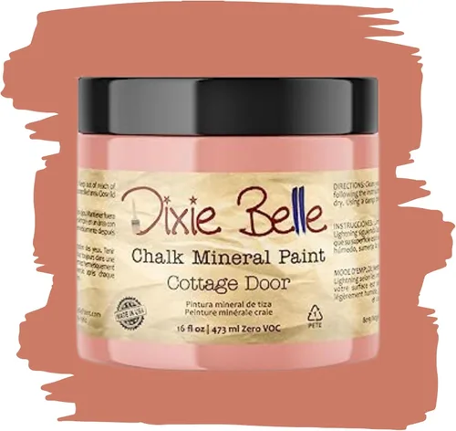 Miniatura 272 de Dixie Belle Paint Company - Pintura con acabado de tiza para muebles, color negro (Caviar), 1 galón, 128 fl oz, pintura mineral color rosa intenso