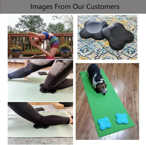 Miniatura 5 de Rodilleras de yoga (juego de 2) – Accesorios y accesorios de yoga masculinos y femeninos para fitness, viajes, meditación, arrodillarse, equilibrio