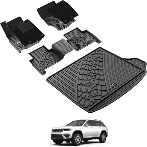 Miniatura 15 de 3W Alfombrillas de piso y forro de carga con alfombras en la parte superior compatibles con Jeep Wrangler JL 2018-2024 2025 Unlimited de 4 puertas