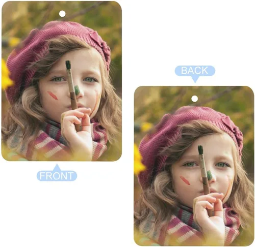 Miniatura 4 de Ambientador personalizado FAMILOVE para coche con texto fotográfico en ambos lados, regalo personalizado para el Día de San Valentín Cumpleaños