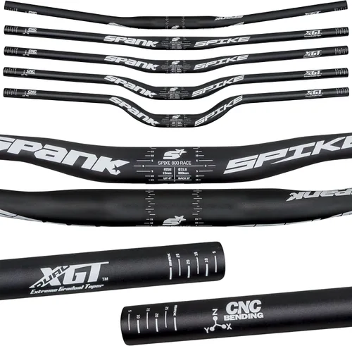Miniatura 2 de Spank Spike 800 Race Performance Optimized 5ª generación XGT MTB, manillar de bicicleta de montaña, manillar de aleación de aluminio, acabado Negro
