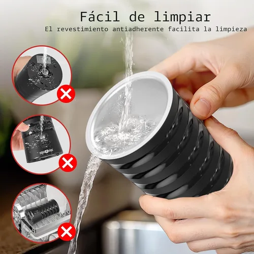 Miniatura 5 de Espumador de leche, vaporizador y espumador de leche 4 en 1 Paris Rhône, calentador de leche de espuma caliente y fría con control de temperatura