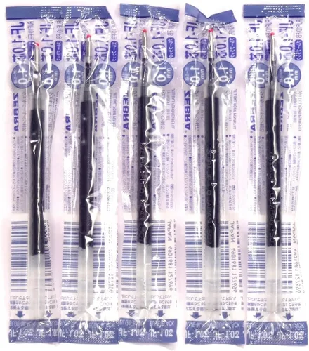 Miniatura 2 de Zebra - Recambio de tinta negra azul de 0.039 pulgadas (JF-1.0), para bolígrafo de gel Zebra Sarasa Clip 1.0 (JJE15-FB), 5 unidades en total