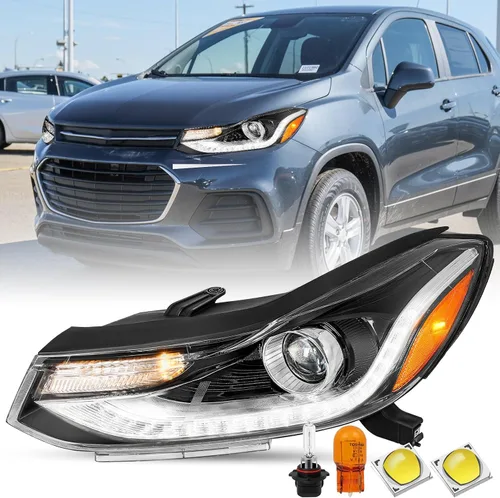 SOCKIR Tipo de Proyector para Chevy Trax 2017-2022 Conjunto de Faros Proyectores con LED DRL Reemplazo Estilo de Fábrica Lado Izquierdo del Lado