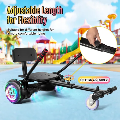 Miniatura 4 de Scooter Seat Attachment, Scooter with Go Kart for Kids Boys Girls Adults, LED Lights, Bluetooth(Include Go-Kart)