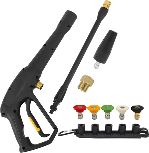 Bear Force Pistola rociadora de repuesto con varilla de extensión y conector M22-15, compatible con algunos de Ryobi, Greenworks, Craftsman, Pistola