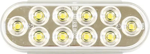 Miniatura 5 de Buyers Products 5626310 - Luz de retroceso/retroceso ovalada de 6 pulgadas con 10 LED, luz trasera/parada/intermitente para camiones, barra de luz