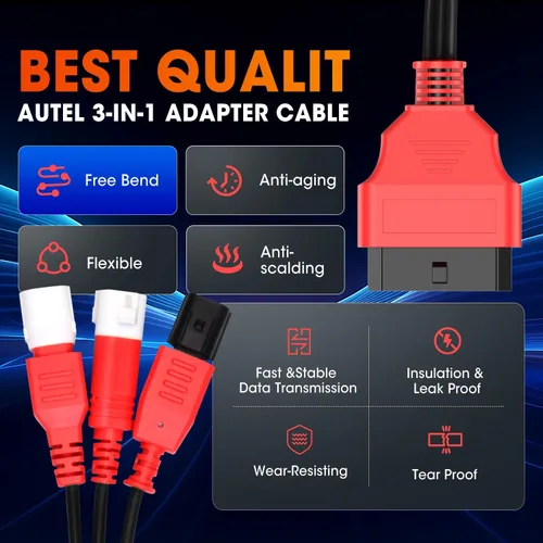 Miniatura 6 de Autel Cable adaptador OBD2 original 3 en 1, adaptador de enchufe de 16 pines a 6/4/3 pines, OBD2 a OBD1 6pin 4pin 3pin adaptador de enchufe