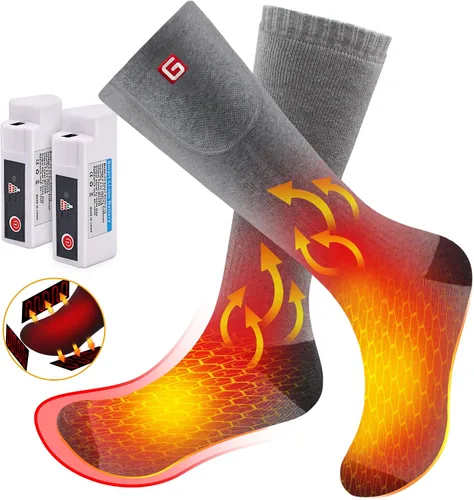 Miniatura 8 de Autocastle Calcetines calefactables con batería, kit de calcetines de calefacción eléctricos recargables para hombres y mujeres, medias térmicas