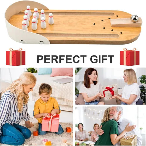Miniatura 7 de Mini juego de bolos de mesa: divertidos regalos de elefante blanco para adultos, hombres y mujeres, rellenos de calcetines de Navidad
