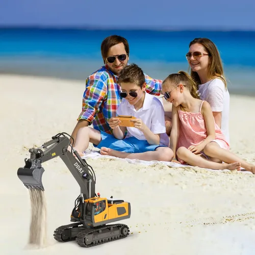 Miniatura 8 de DDAI Excavadora de juguete con control remoto para niños de 8 a 12 años, las mejores ideas de regalo para niños de 3, 4, 5, 6, 7, 8, 9, 10 años