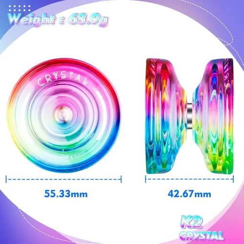Miniatura 5 de MAGICYOYO Yoyo K2 Responsive para niños de 8 a 12 años, yoyo profesional para principiantes, yoyo de plástico de doble función con 12 cuerdas