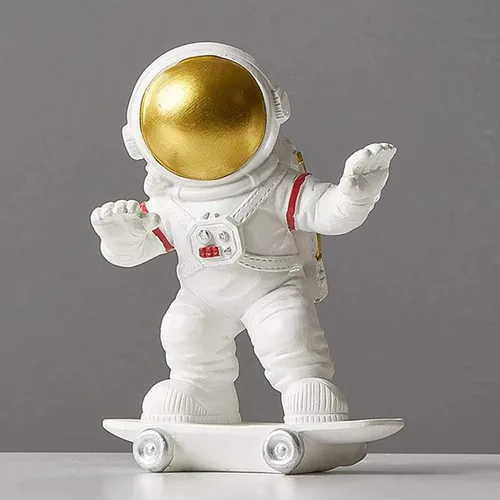 Miniatura 2 de Estatua de astronauta de resina, figura de astronauta, estatuas de astronauta, modelo de escultura para regalos para el hogar, recuerdos, caja
