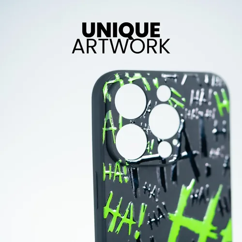 Miniatura 2 de SIMPLYMDRN Delgada para iPhone 11 - Diseño Joker Haha - Funda genial para hombres - Cubierta de diseñador de superhéroe villano - Delgada y flexible
