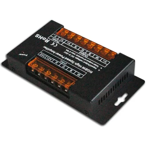 Miniatura 4 de Amplificador de señal LED de 4 canales RGBW 5-24VDC 8A/CH repetidor utilizado para agregar más módulos LED RGBW, tiras LED RGBW o luces LED RGBW