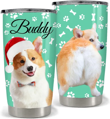 Miniatura 10 de Vaso de fotos personalizado con asa para papá, mamá, familias, taza de viaje de acero inoxidable con impresión de doble cara aislada, imagen