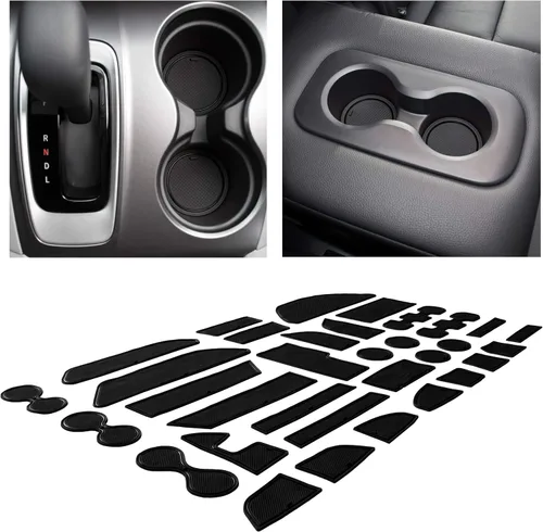 Miniatura 29 de CupHolderHero Compatible con accesorios Honda CR-V 2017-2022 – Insertos de portavasos antipolvo antideslizantes personalizados de alta calidad, Rojo