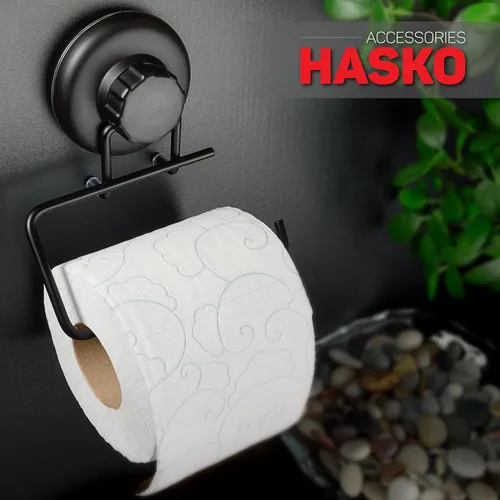 Miniatura 4 de HASKO accessories - Potente soporte de papel higiénico con ventosa al vacío - Soporte de pared sin taladrar dispensador de rollos de papel de papel