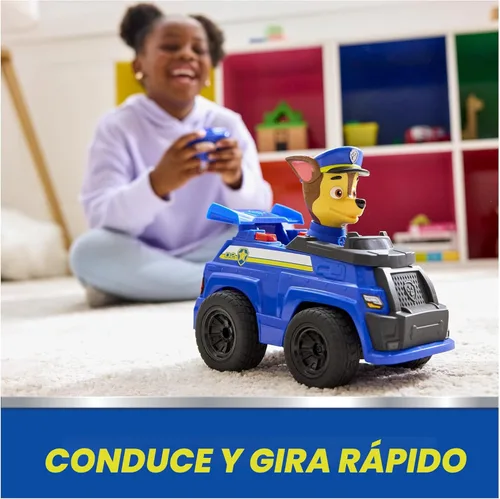 Miniatura 4 de Paw Patrol Chase RC Action Cruiser, auto a control remoto con luces LED y controlador de fácil dirección, juguetes para niños y niñas a partir de 3