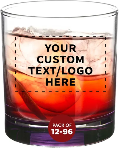 Miniatura 23 de DISCOUNT PROMOS Lexington Rocks Vaso de Whiskey 10.5 oz, Juego de 12, Paquete a Granel - Perfecto para Scotch, Bourbon, Whiskey, Cóctel - Negro