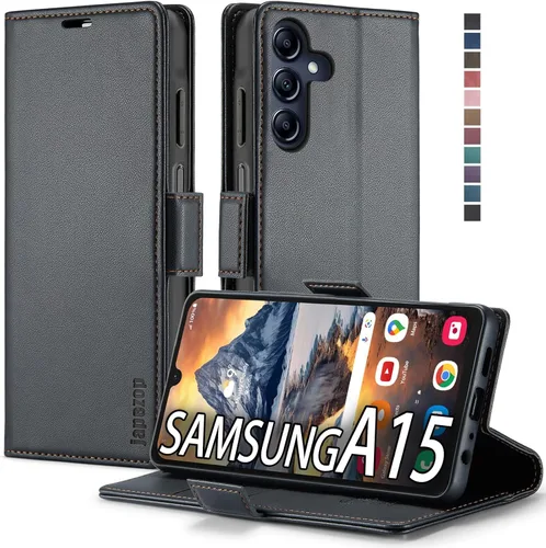 Miniatura 32 de Funda para Samsung Galaxy A13 5G, Samsung Galaxy A13 5G con tarjetero [bloqueo RFID] atril magnético, funda de cuero con tapa para Samsung Galaxy