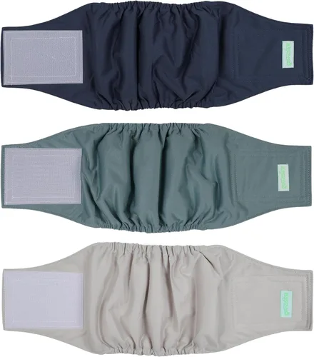 Miniatura 12 de wegreeco Pañales lavables para perros machos, paquete de 3 (ballena, talla L)