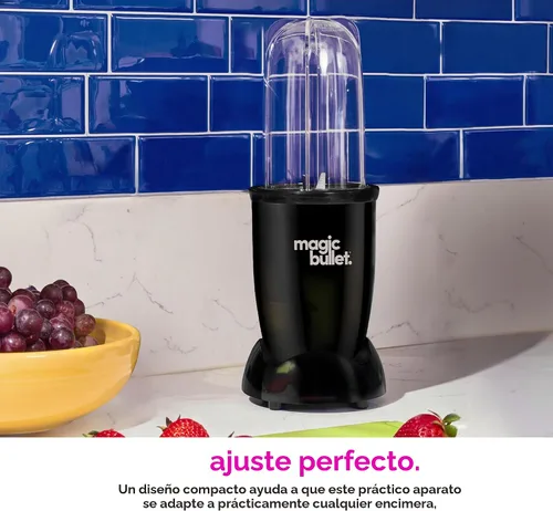 Miniatura 7 de Juego de licuadora Magic Bullet®, juego de 7 piezas, licuadora y procesador de alimentos de 250W, 2 vasos para mezclar, cuchilla cruzada, diseño