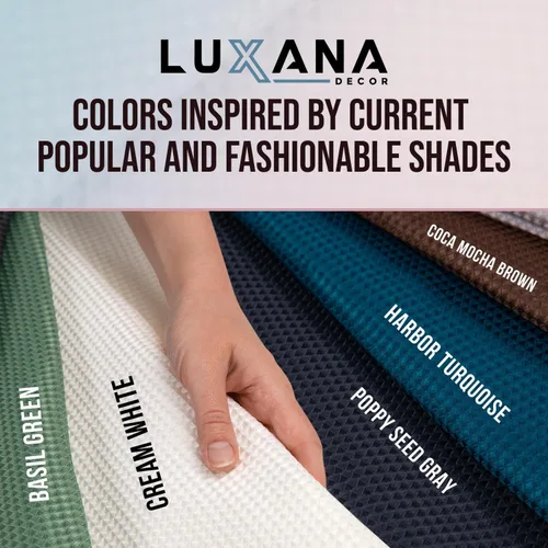 Miniatura 4 de LUXANA Cortina blanca crema de 72 x 72 pulgadas, juego de cortinas de ducha con 12 ganchos, juego de cortinas de baño neutras con cortina de ducha