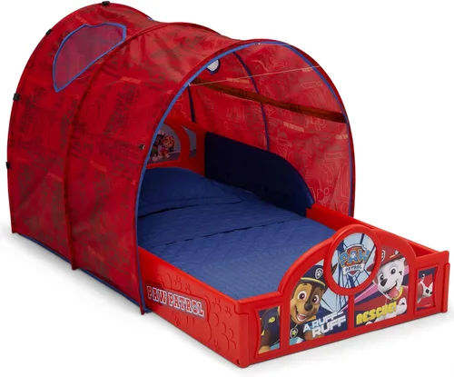 Miniatura 9 de Delta Children - Cama para dormir y jugar para niños pequeños con tienda de campaña, Mickey Mouse de Disney, Azul/Rojo