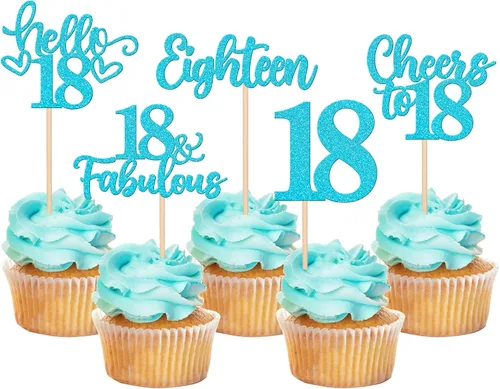 Miniatura 36 de 30 piezas de adornos para cupcakes de 12 cumpleaños feliz, brillantes doce, hola 12, felicitaciones a 12 años, adornos para cupcakes, 12