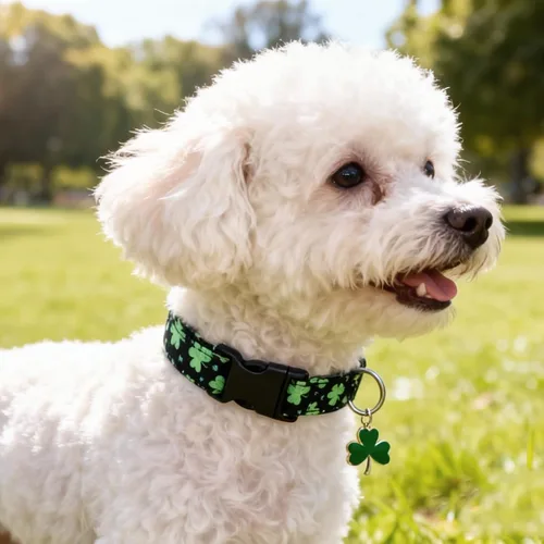 Miniatura 4 de Collar de perro con patrones de flores con accesorios, collares de algodón suave para perros pequeños, medianos y grandes, hembras y machos