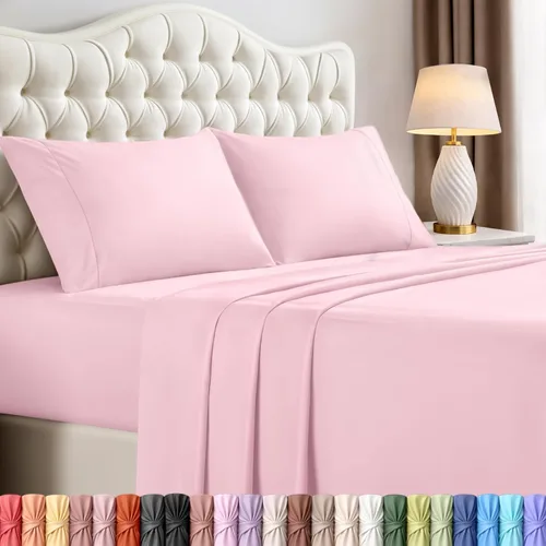 Miniatura 7 de Juego de sábanas King de Utopia Bedding – Juego de 4 sábanas para cama King, microfibra suave y transpirable, incluye 1 sábana bajera, 1 sábana Beige