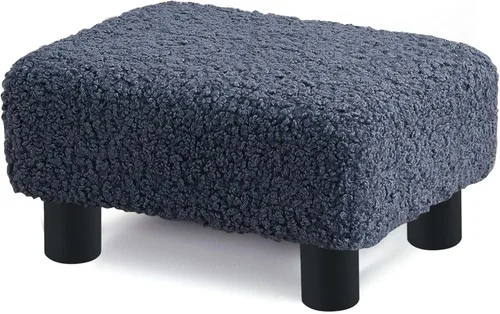 Miniatura 34 de BRIAN & DANY Taburete pequeño para pies, taburetes de lino con patas, reposapiés pequeño estable para sala de estar, beige