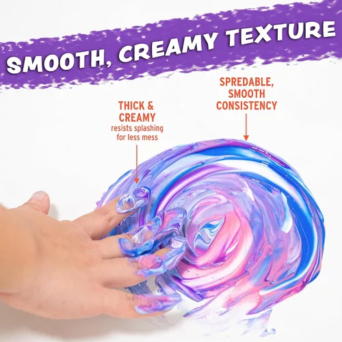Miniatura 5 de Pintura para dedos, paquete de 24, lavable, no tóxica, juego de pintura para niños con tubos fáciles de separar, colores vibrantes para suministros
