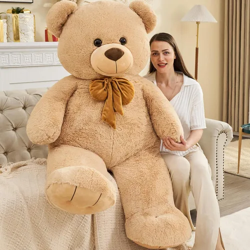 Miniatura 8 de Tezituo Oso de Peluche Gigante de 47 Pulgadas, Suave Animal de Peluche Grande Tamaño Real de 4 Pies, Juguete de Oso de Peluche, Regalo de San Azul