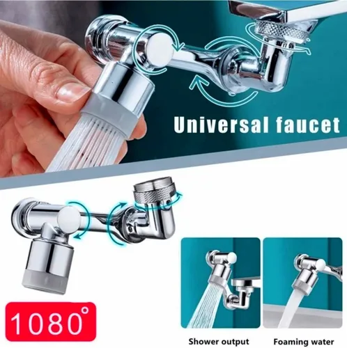Miniatura 7 de Grifo de brazo robótico giratorio de 1080° – Modelo universal: grifo de filtro de salpicaduras, adaptador de boquilla de agua de brazo robótico